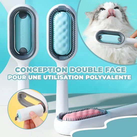 CAT WOW™ .Brosse d'épilation pour chat a double face - les chats et leurs accessoires .com