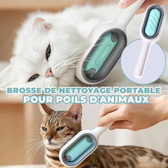 CAT WOW™ .Brosse d'épilation pour chat a double face - les chats et leurs accessoires .com