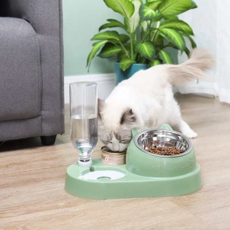 bol manger pour chat avec distributeur d'eau automatique - les chats et leurs accessoires .com